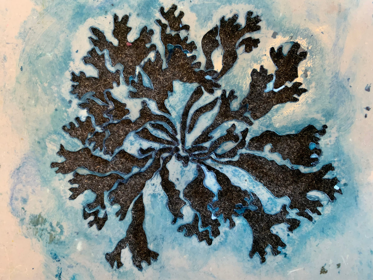 Carragheen Cushion in Marine Blue