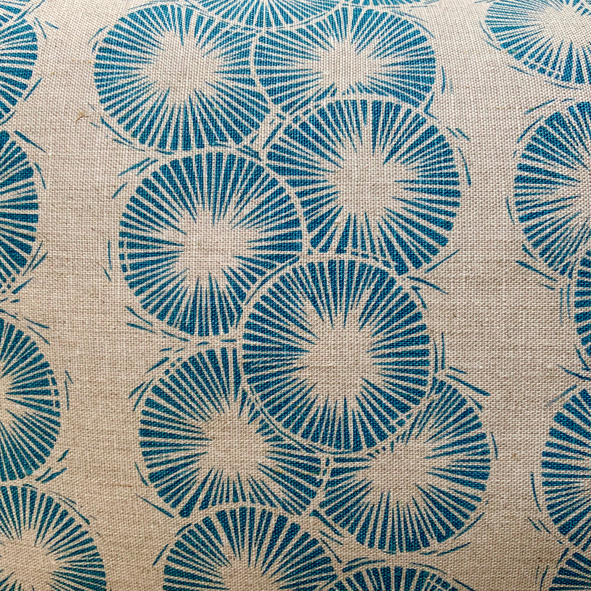 Sea Anemone Cushion - Rectangle in Smoke Blue