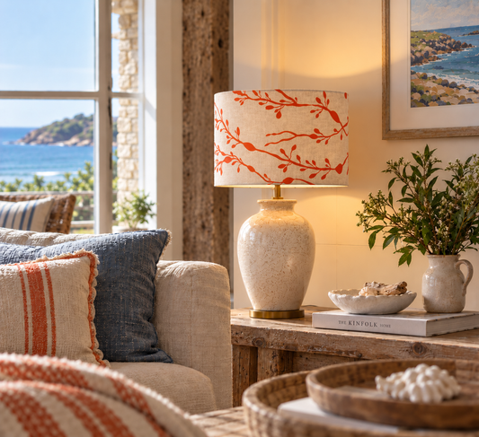 Knotted Wrack Lampshade in Orange
