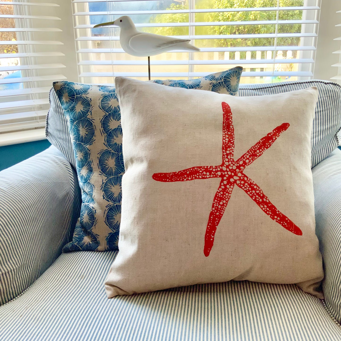 Sea Star Cushion - Vermillion