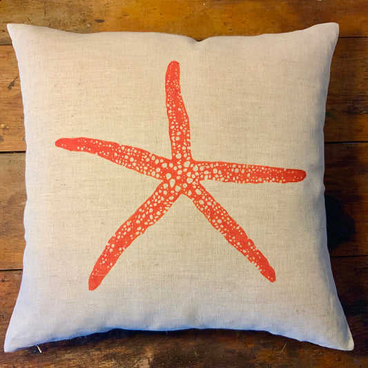 Sea Star Cushion - Vermillion