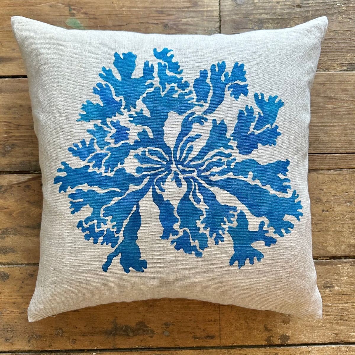 Carragheen Cushion in Marine Blue