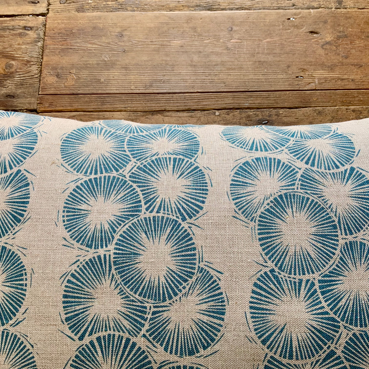 Sea Anemone Cushion - Rectangle in Smoke Blue