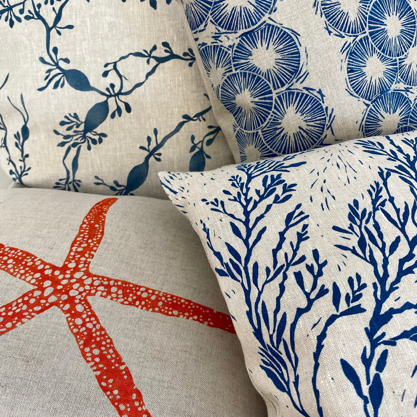 Sea Star Cushion - Vermillion