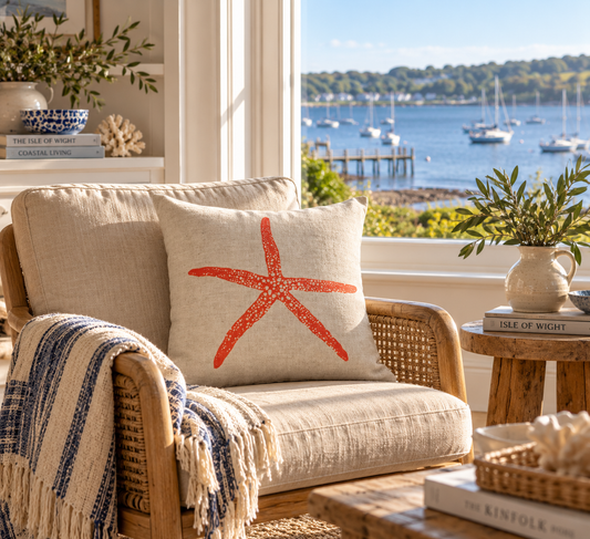 Sea Star Cushion - Vermillion